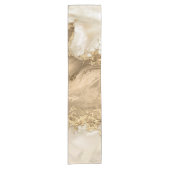 Gold en Pearl - Splatter en flow Korte Tafelloper (Voorkant)