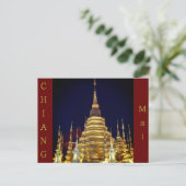 Gold- en Red Chiang Mai-Briefkaart Briefkaart (Staand voorkant)
