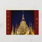 Gold- en Red Chiang Mai-Briefkaart Briefkaart (Voorkant / Achterkant)
