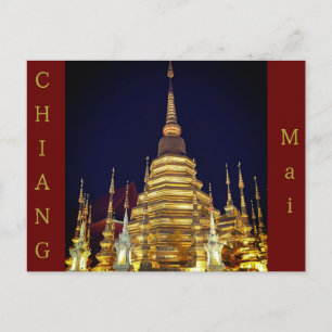 Gold- en Red Chiang Mai-Briefkaart Briefkaart