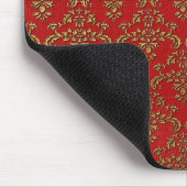 Gold en Red Damask Muismat (Hoek)