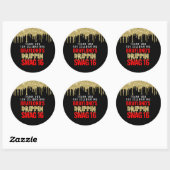 Gold en Red Drippin Swag 16 verjaardag Ronde Sticker (Vel)
