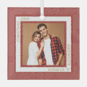 Gold- en Red-foto Glas Ornament (Voorkant)