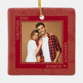 Gold- en Red-foto Keramisch Ornament (Voorkant)