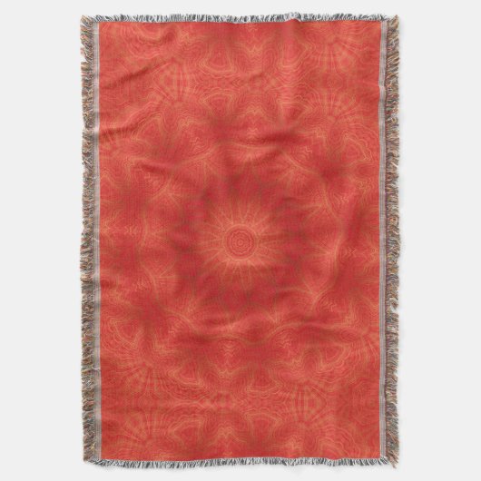 Gold en Red Kaleidoscoop Deken (Voorkant Verticaal)