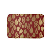 Gold- en Red Leaf-patroon Badmat (Voorkant)