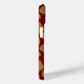 Gold- en Red Leaf-patroon Case-Mate iPhone Case (Achterkant / Rechts)