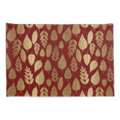 Gold- en Red Leaf-patroon Kussensloop (Achterkant-Rechts)