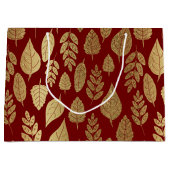Gold- en Red Leaf-patroon Large Cadeautasje (Voorkant)