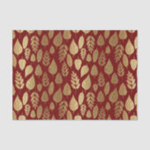 Gold- en Red Leaf-patroon Tissuepapier (Voorkant)