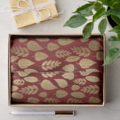 Gold- en Red Leaf-patroon Tissuepapier (Geschenk)