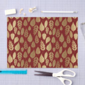 Gold- en Red Leaf-patroon Tissuepapier (Craft)
