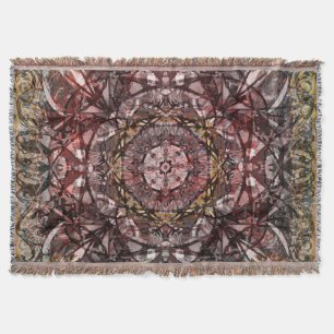 Gold- en Red Medieval Tapestry Deken