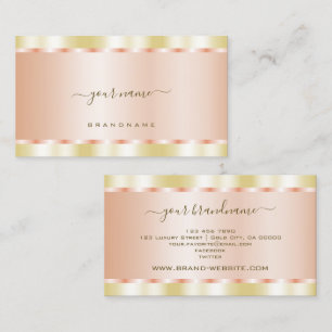 Gold en Roos Gold Effect Luxe en modern Visitekaartje