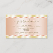 Gold en Roos Gold Effect Luxe en modern Visitekaartje (Achterkant)