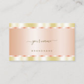 Gold en Roos Gold Effect Luxe en modern Visitekaartje (Voorkant)