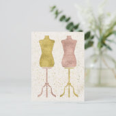 Gold- en Roos Gold-Mode Briefkaart (Staand voorkant)