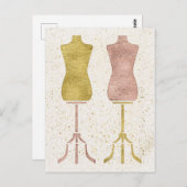 Gold- en Roos Gold-Mode Briefkaart (Voorkant / Achterkant)