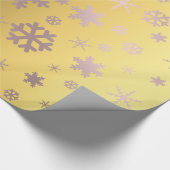 Gold- en Roos-kerstfeestdromen Cadeaupapier (Hoek)