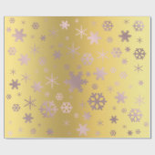 Gold- en Roos-kerstfeestdromen Cadeaupapier (Vlak)