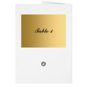 Gold en Royal Blue Tafel Plaatsing Kaart Menu (Achterkant)