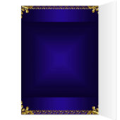Gold en Royal Blue Tafel Plaatsing Kaart Menu (Binnen (Links))