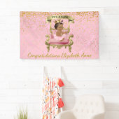 Gold en Roze Baby Princess Baby shower Banner (Insitu)