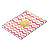 Gold- en roze Chevron Pattern-model Notitieboek (Linkerzijde)