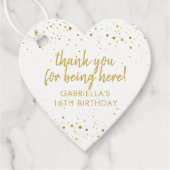 Gold en roze glitter Sparkle Dank je wel Bedankjes Labels (Voorkant)