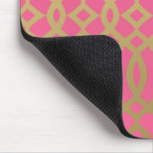 Gold en roze Modern Trellis Pattern Muismat (Hoek)