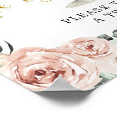 Gold en Roze Roos Soiree Love is Sweet Poster (Hoek)