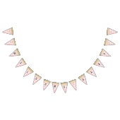 Gold- en roze welkomstbanner vlaggetjes (Alle)