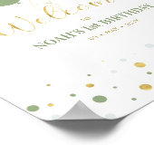 Gold- en Sage-ballonnen Poster (Hoek)