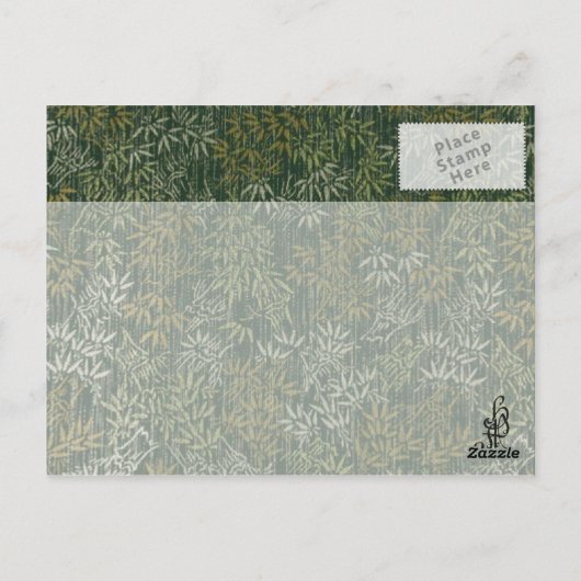 Gold en Silver Bamboo Briefkaart (Achterkant)