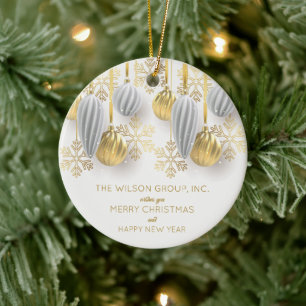 Gold en Silver Business Keramisch Ornament