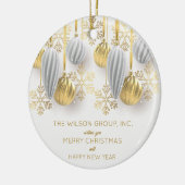 Gold en Silver Business Keramisch Ornament (Links)