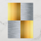 Gold en Silver Classy Luxury Chic Modern Wedding Folie Uitnodiging (Achterkant)