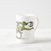 Gold- en Silver Dragon-symbool Porselein Kop (Voorkant rechts)