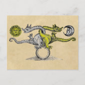 Gold en Silver Dragons van Alchemy Briefkaart (Voorkant)
