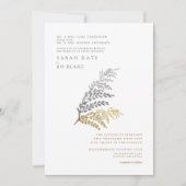 Gold en Silver Elegant Winter Beide ouders bruilof Kaart (Voorkant)