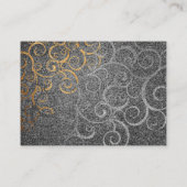 Gold en Silver Glitter Birthday Invitation Informatiekaartje (Achterkant)