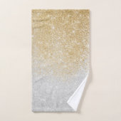 Gold en Silver Glitter Ombre Luxury Design Bad Handdoek (Handdoek)