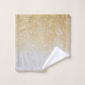 Gold en Silver Glitter Ombre Luxury Design Bad Handdoek (Wasdoekje)