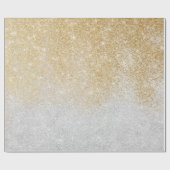 Gold en Silver Glitter Ombre Luxury Design Cadeaupapier (Vlak)