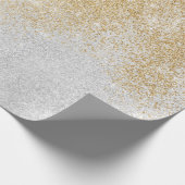 Gold en Silver Glitter Ombre Luxury Design Cadeaupapier (Hoek)