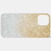 Gold en Silver Glitter Ombre Luxury Design Case-Mate iPhone Case (Achterkant (horizontaal))