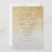 Gold en Silver Glitter Ombre Luxury Design Kaart (Voorkant)