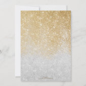 Gold en Silver Glitter Ombre Luxury Design Kaart (Achterkant)