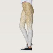 Gold en Silver Glitter Ombre Luxury Design Leggings (Links)
