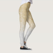 Gold en Silver Glitter Ombre Luxury Design Leggings (Rechts)